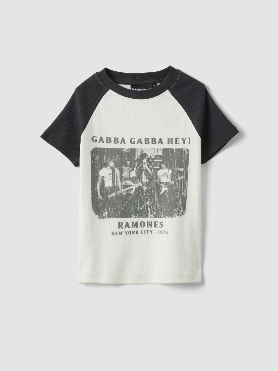 Multicolour fitted stretch cotton t-shirt_0