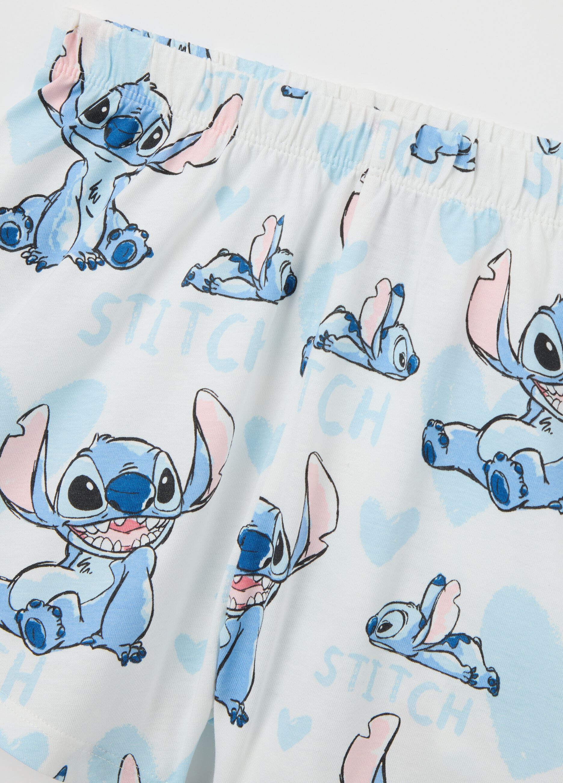 Short pyjamas with Stitch print