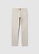 Slim fit beige cotton trousers_4