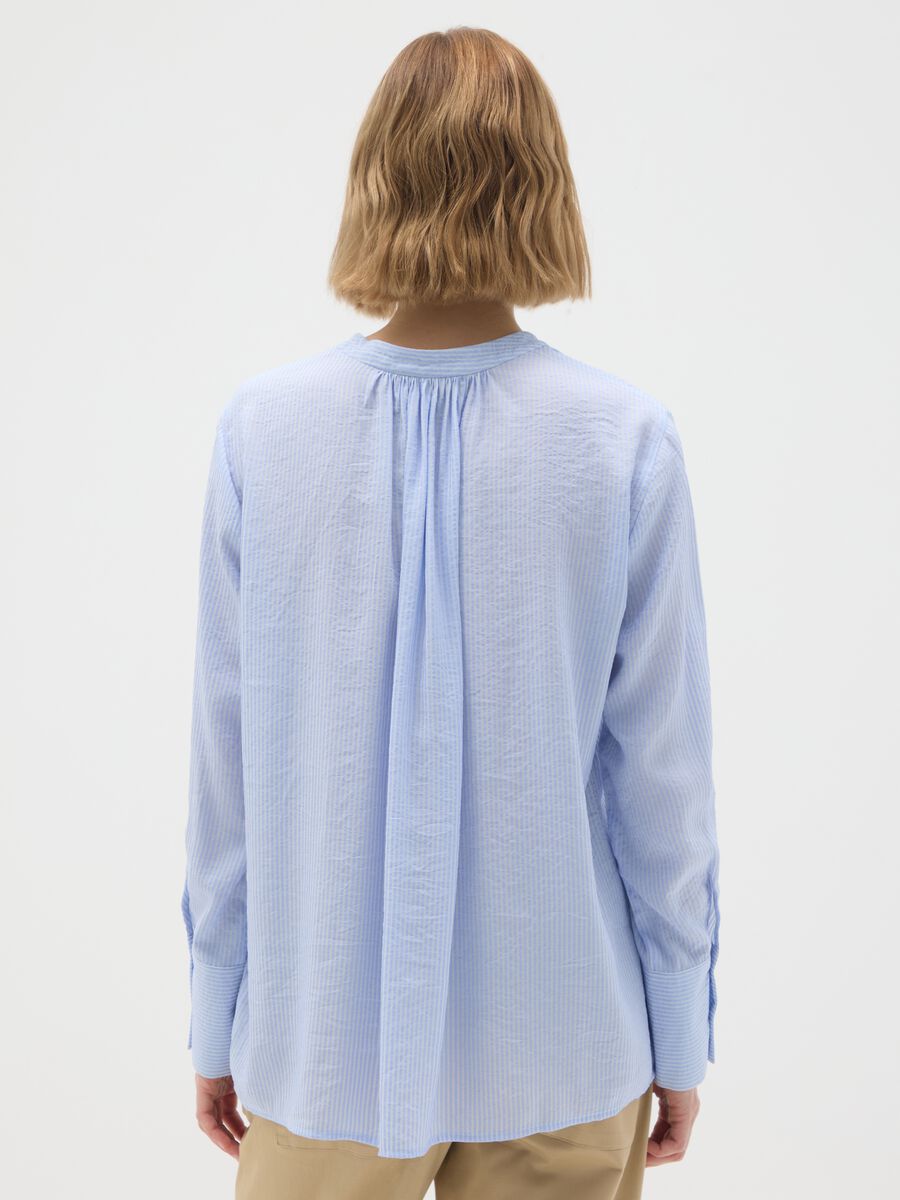 Camicia in misto azzurra regular fit_2