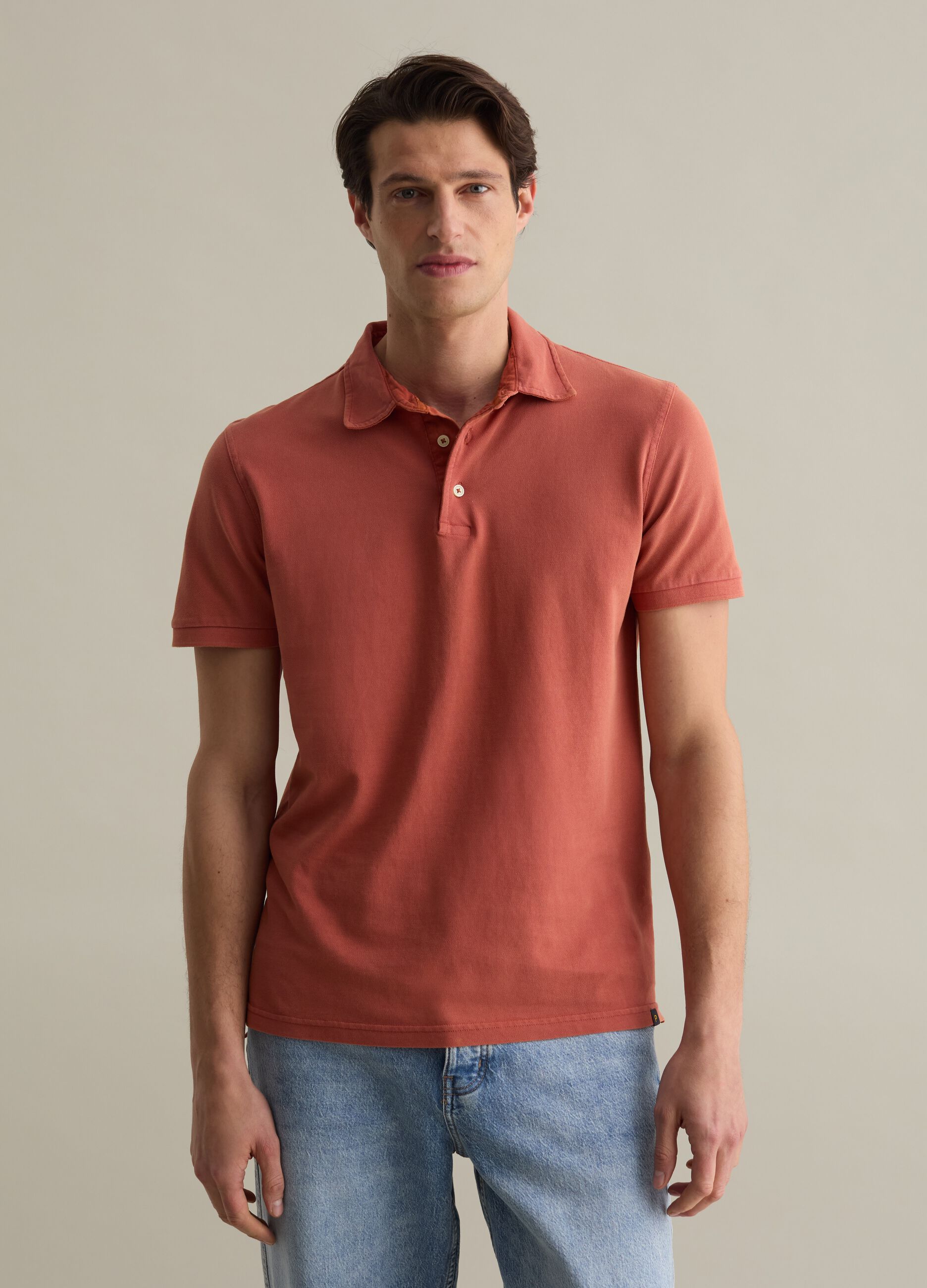Cotton pique polo shirt