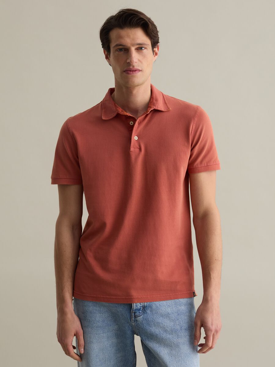 Cotton pique polo shirt_0