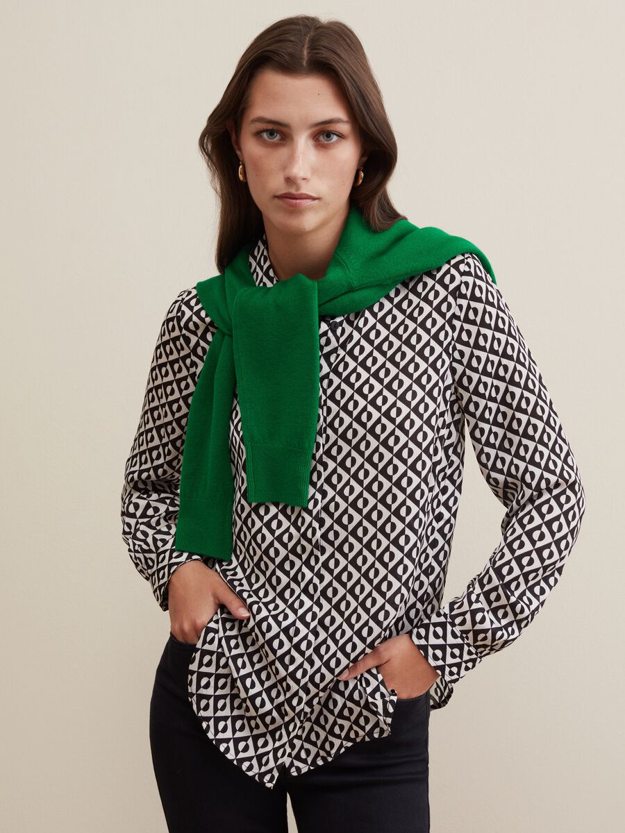 Blusa con stampa optical_0