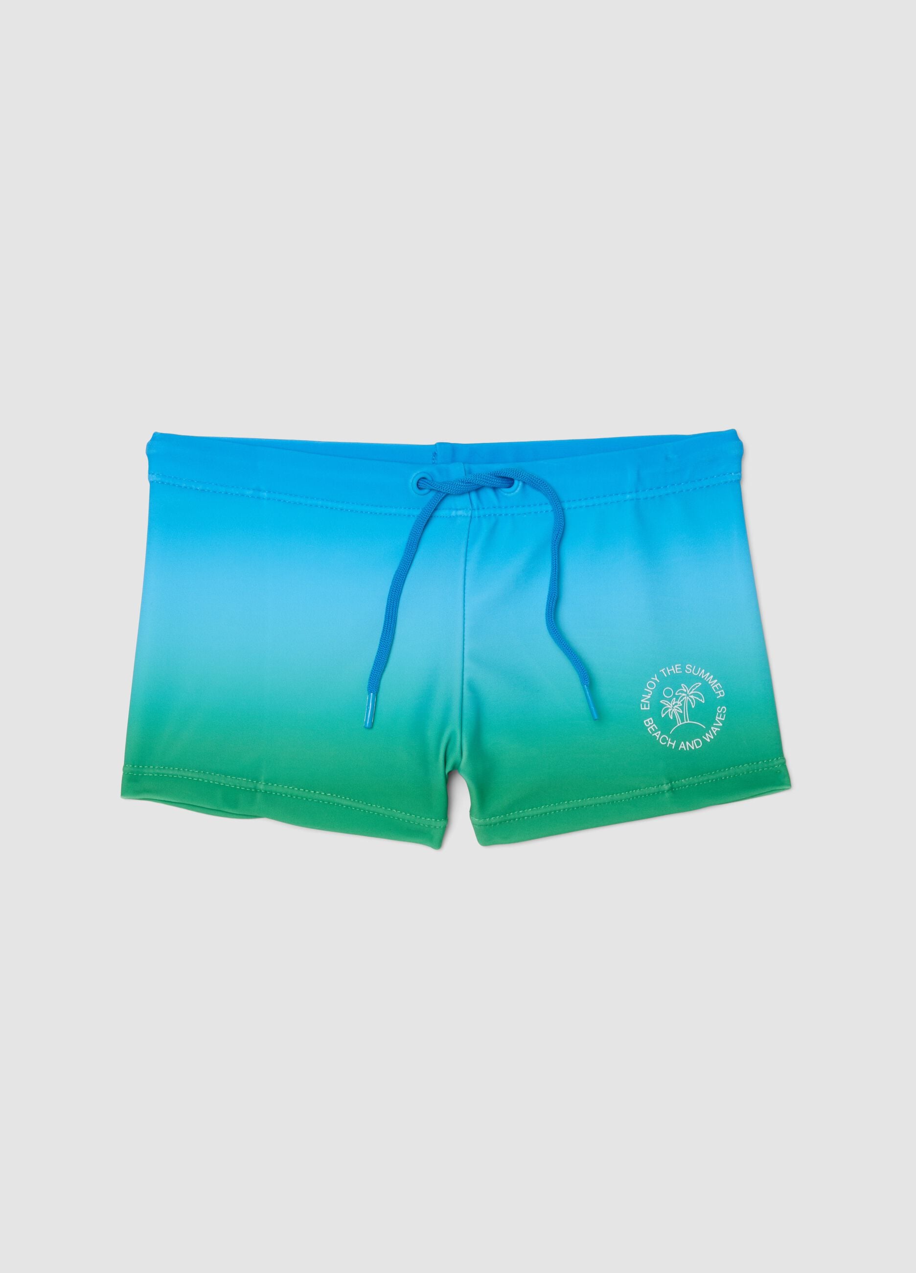 Blue stretch swim shorts