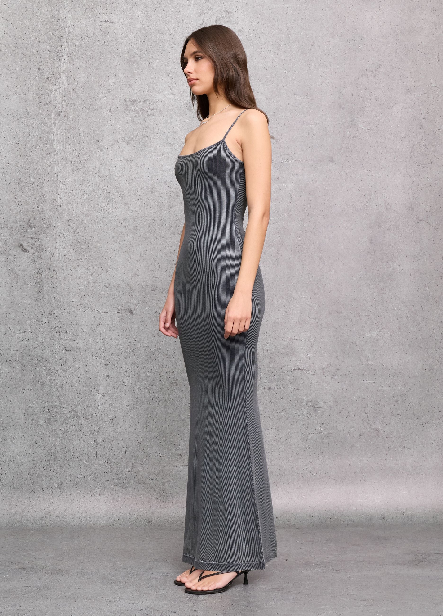 Vintage Grey Long Dress