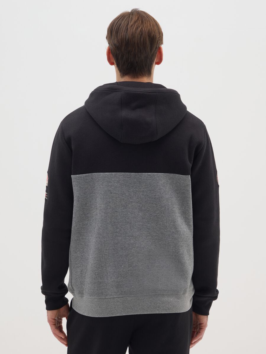 Multicolour hoodie with front pocket in cotton blend_2