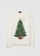 White crew neck regular fit Christmas jumper_4