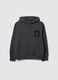 Boys' grey over fit pure cotton hoodie_0