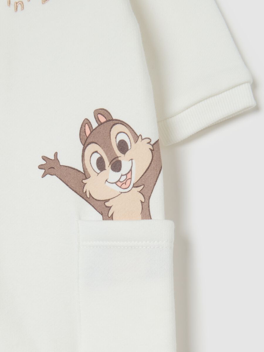 White cotton baby romper with characters_2