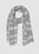 Multicolour Striped Cotton Blend Scarf with Fringes_0