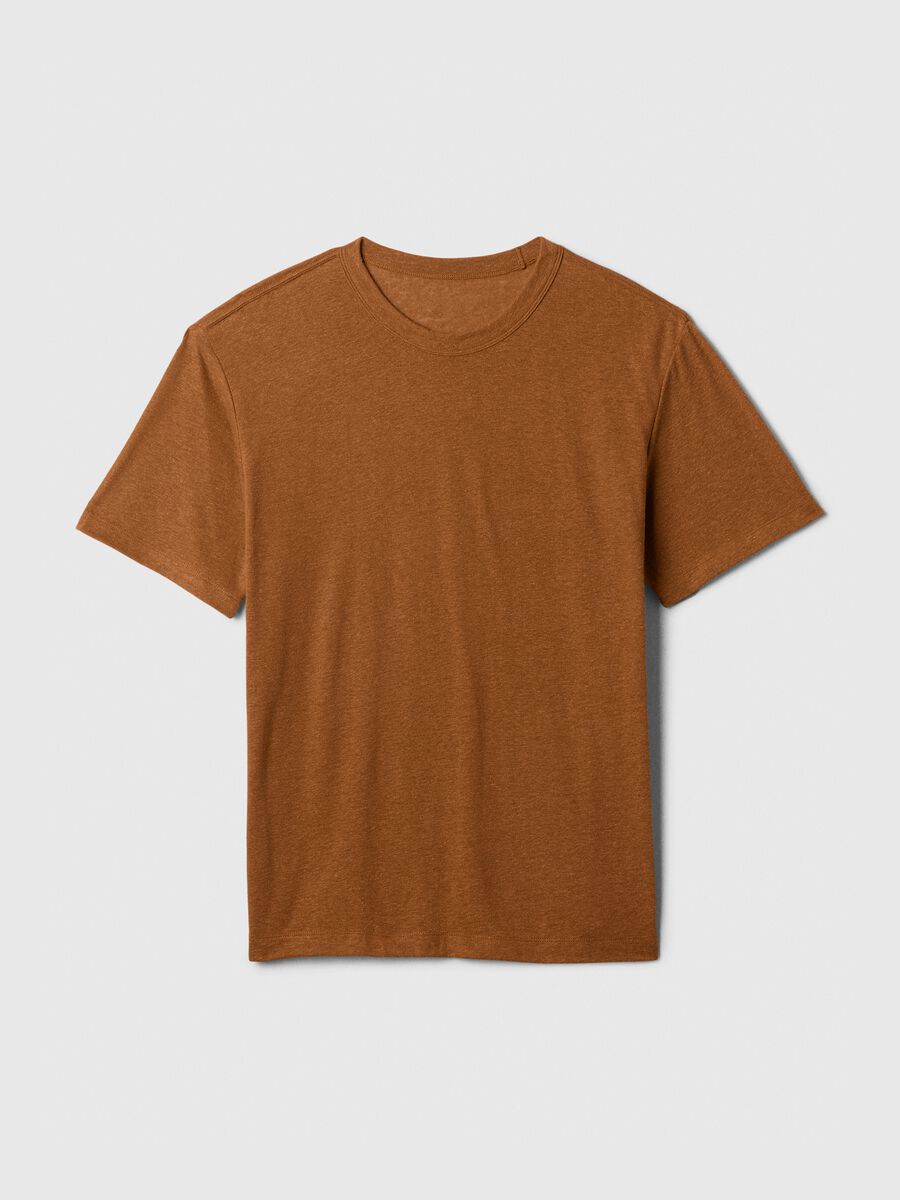 T-shirt in linen blend_3
