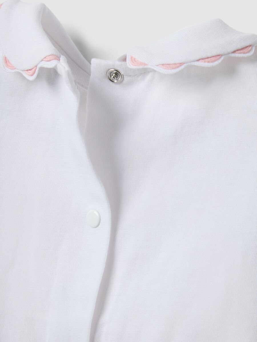 Newborn Girl's Multicolour Pure Cotton Overall T-shirt Set_3