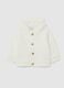 White newborn jacket in pure cotton regular fit_0