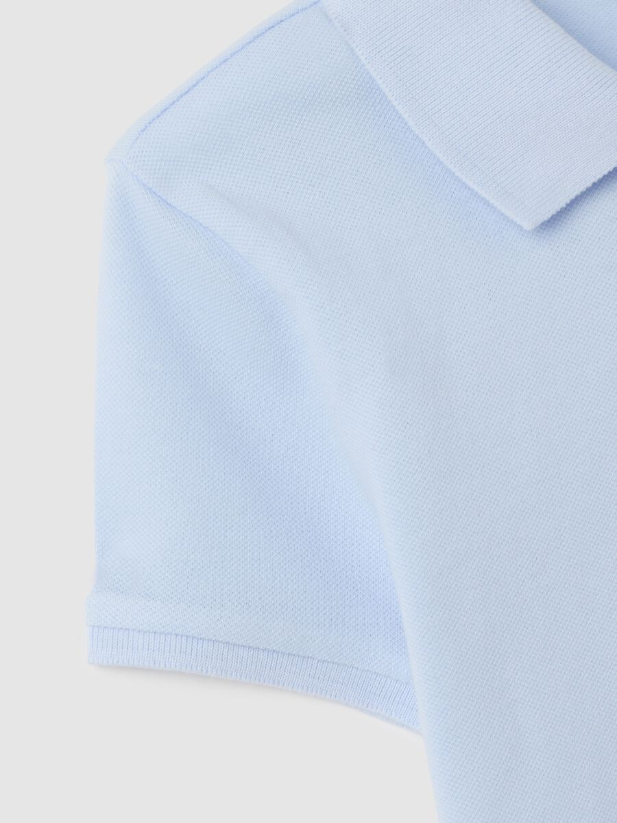Solid colour pique polo shirt_3