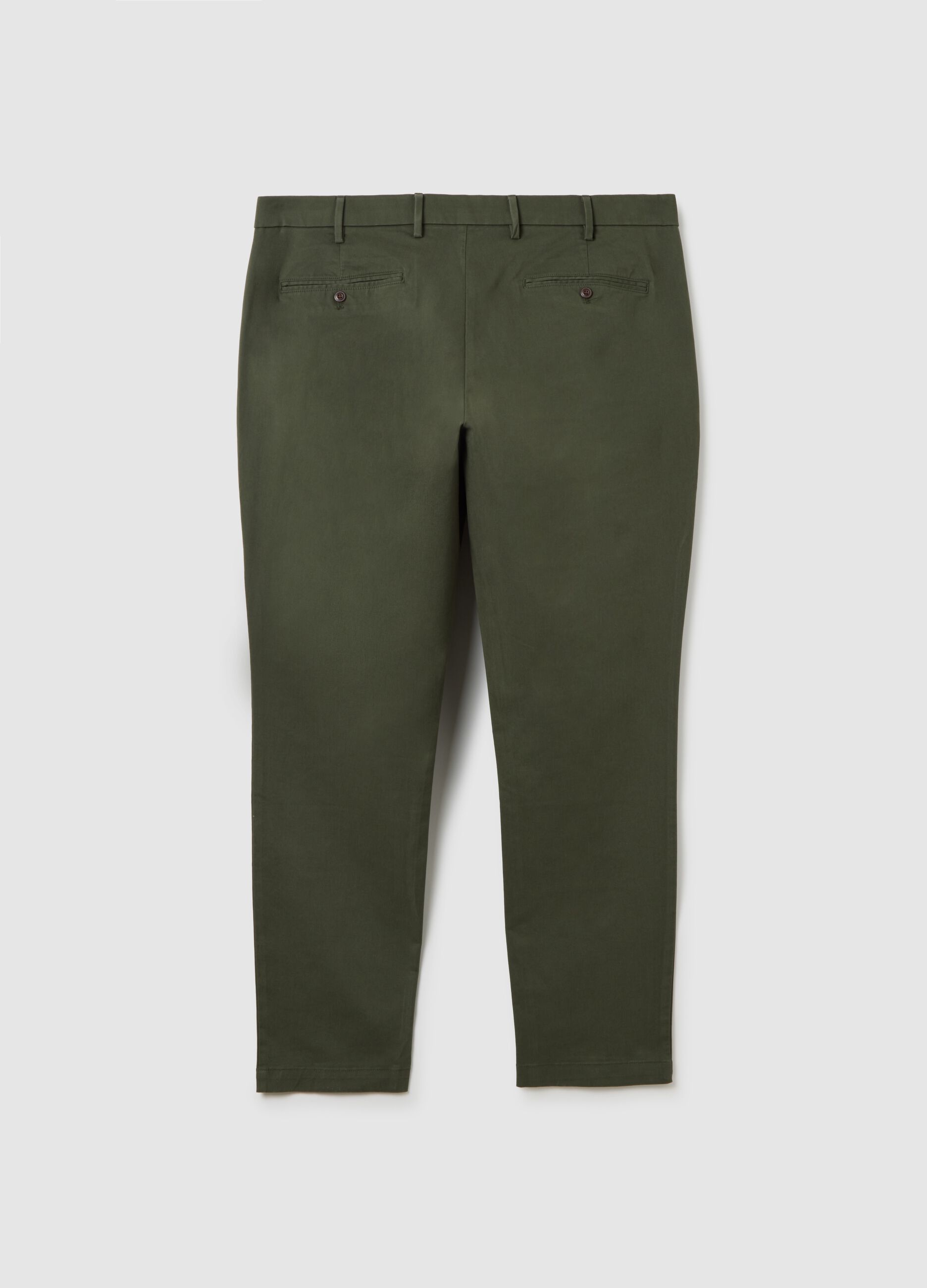 Slim fit, stretch cotton trousers