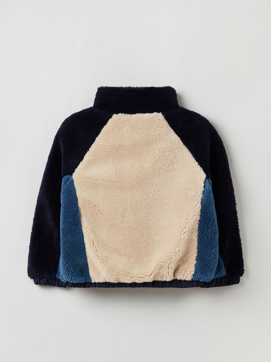 Full-zip in sherpa color block_1