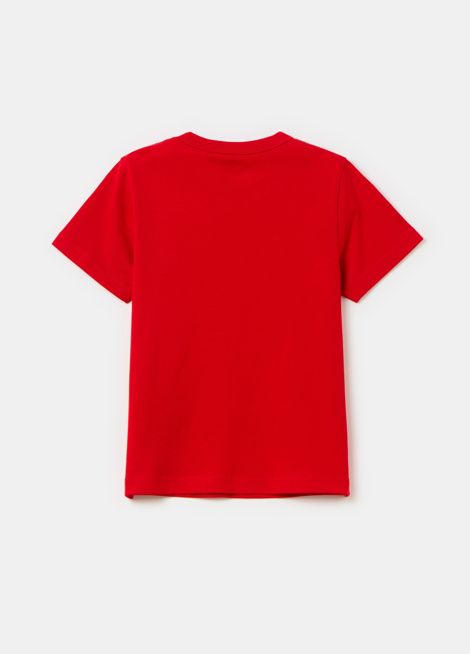 Essential organic cotton T-shirt with round neck