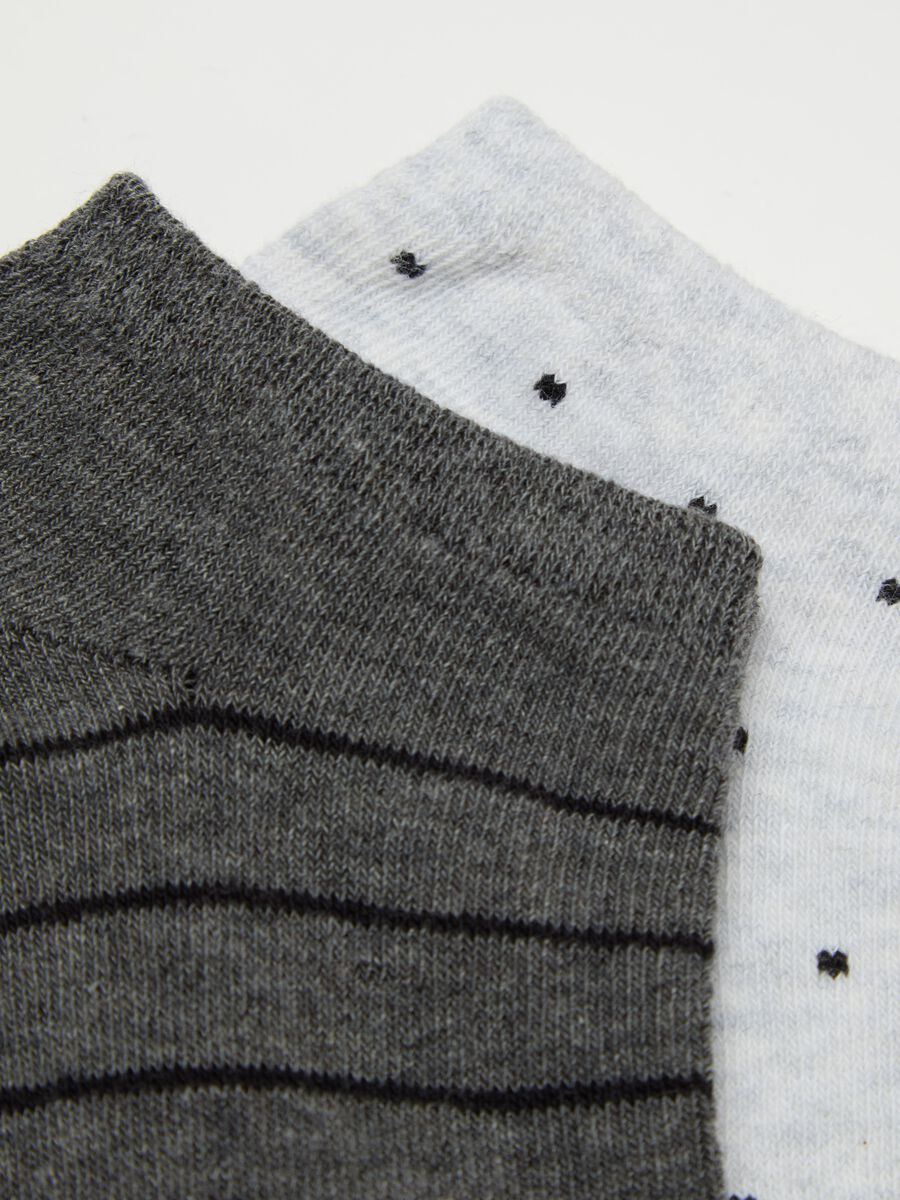 Seven-pair pack sneaker liners with stripes and polka dots_1