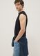 Black pure cotton vest_0