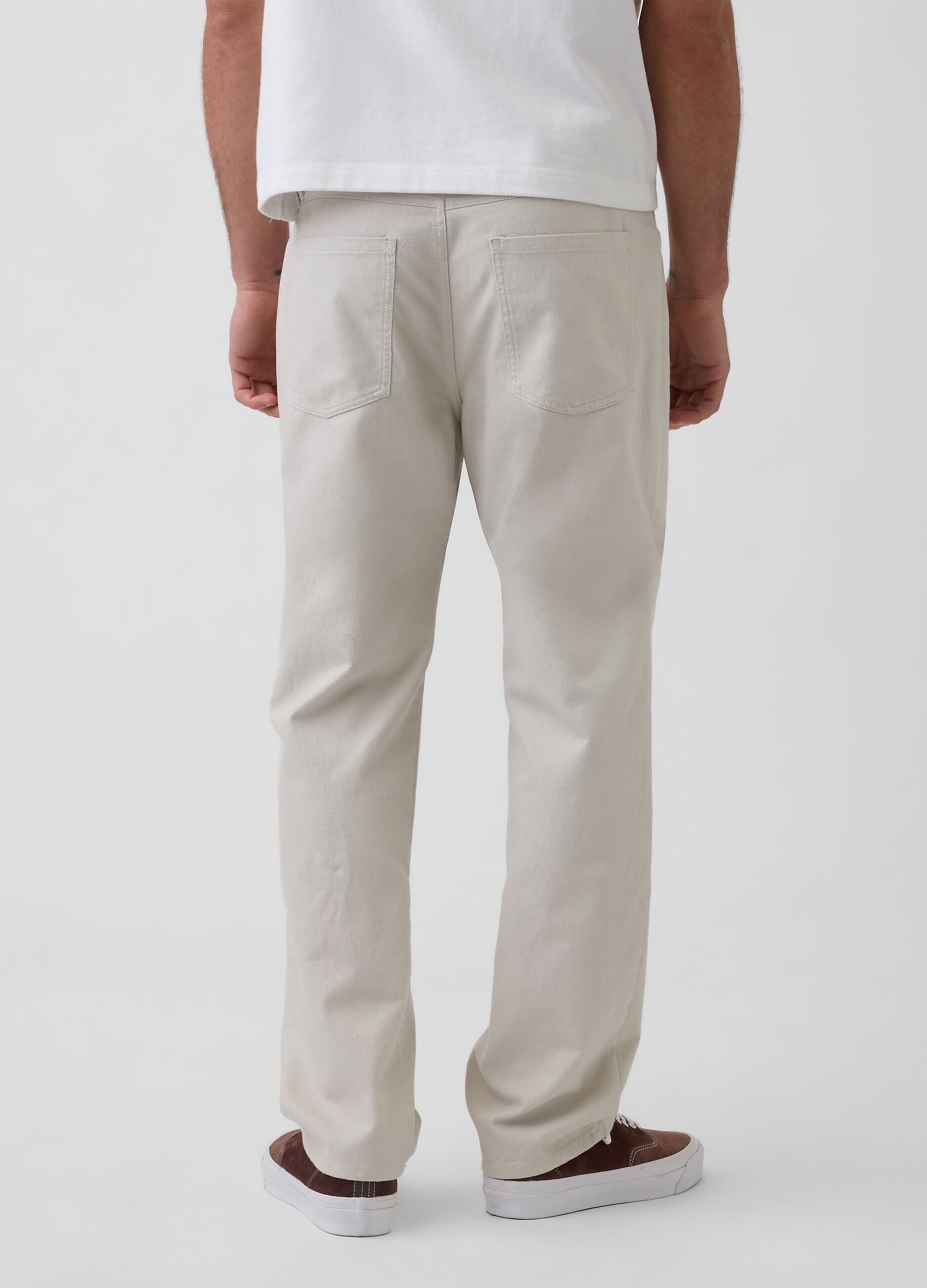 Linen and cotton blend trousers