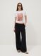 White pure cotton regular fit T-shirt with print_1
