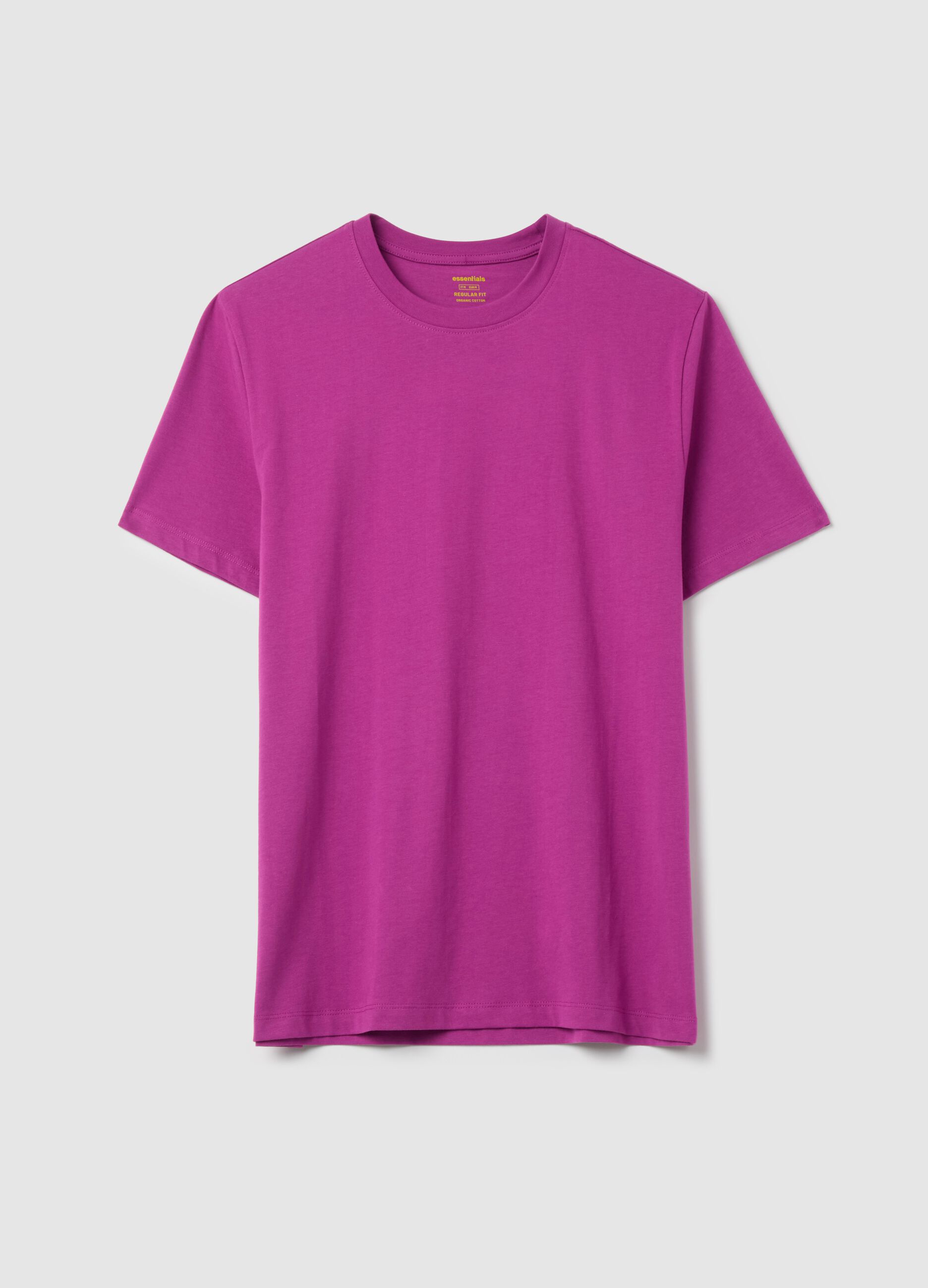 T-shirt in cotone bio con scollo rotondo 