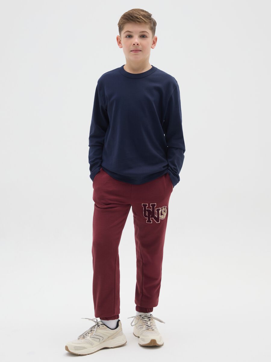 Boys' pure cotton multicolour regular fit trousers_0