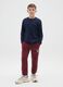 Boys' pure cotton multicolour regular fit trousers_0