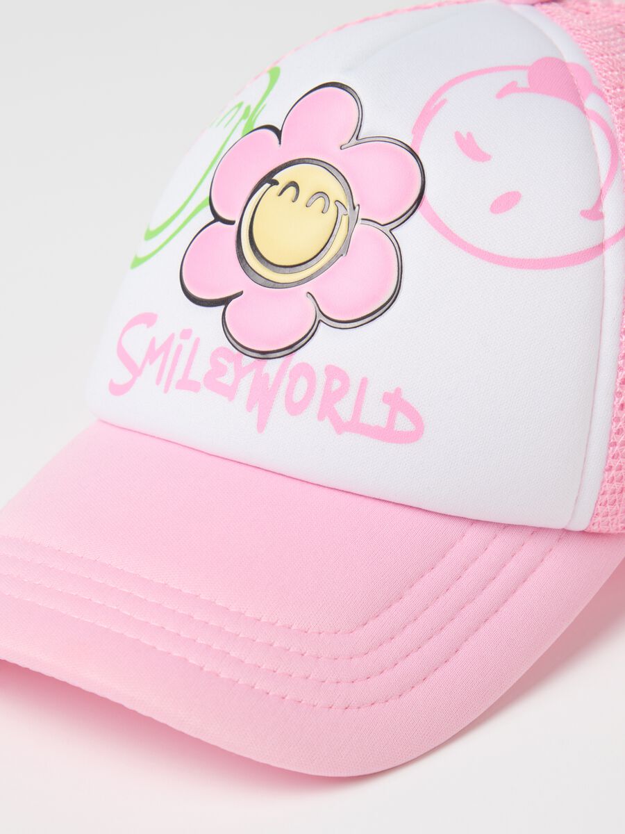 Pink Smileworld cap for girl_1