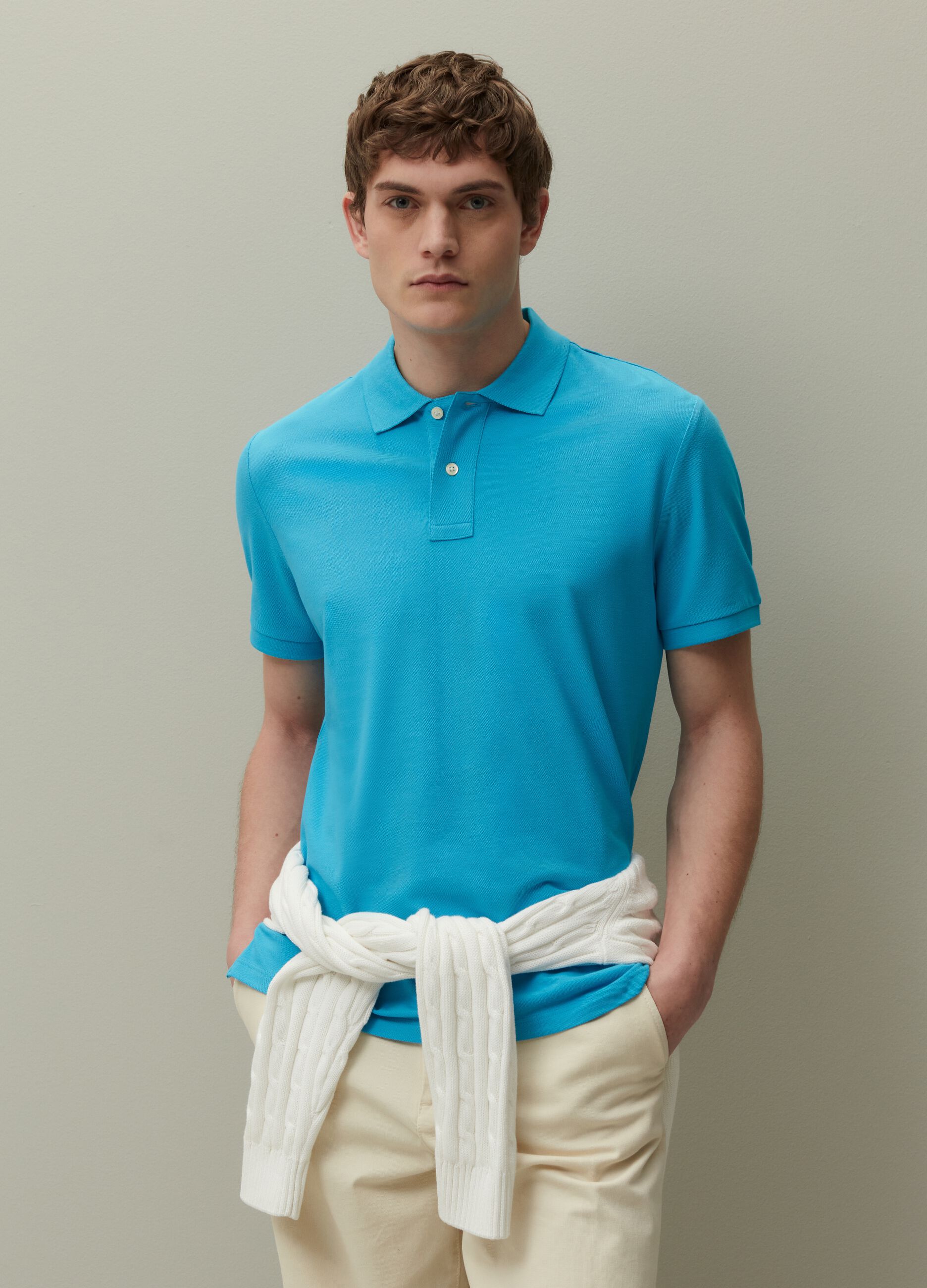 Supima cotton pique polo shirt