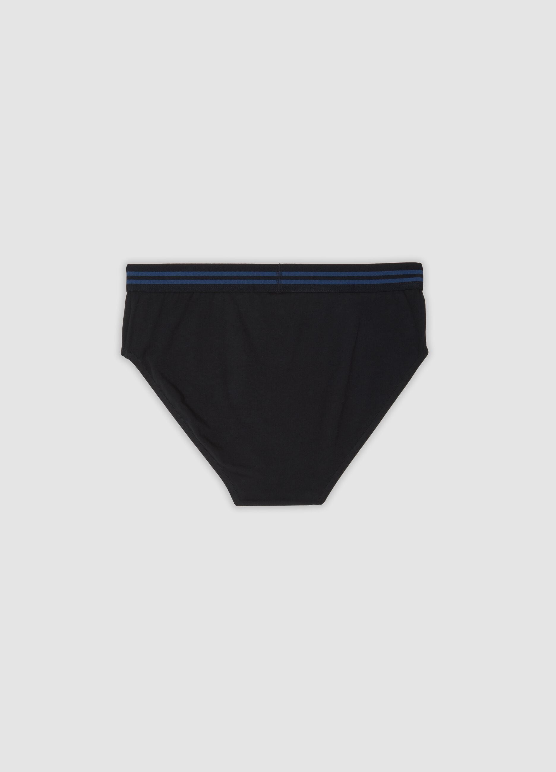 Tripack slip in cotone organico elasticizzato multicolor