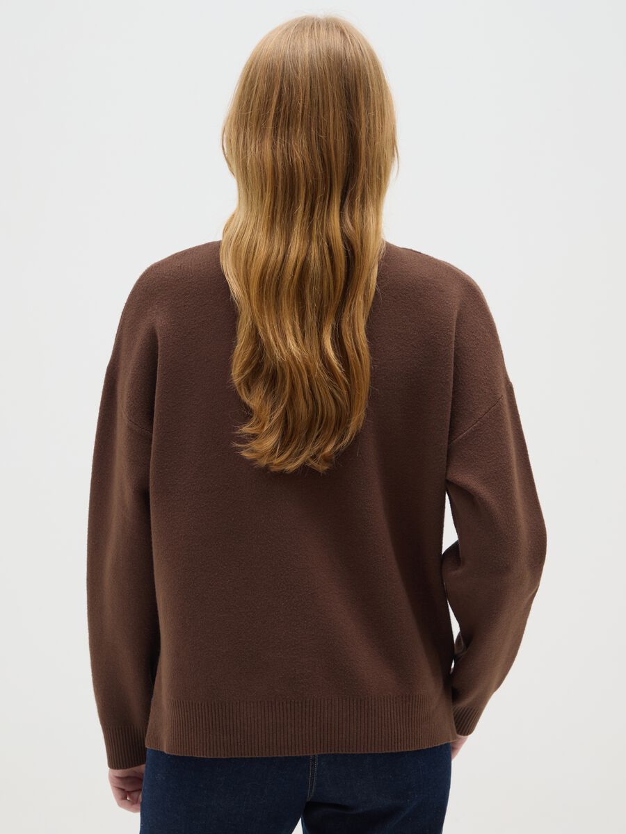 Regular fit brown sweater_3
