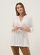 White maternity blouse in pure viscose with Mandarin collar_1