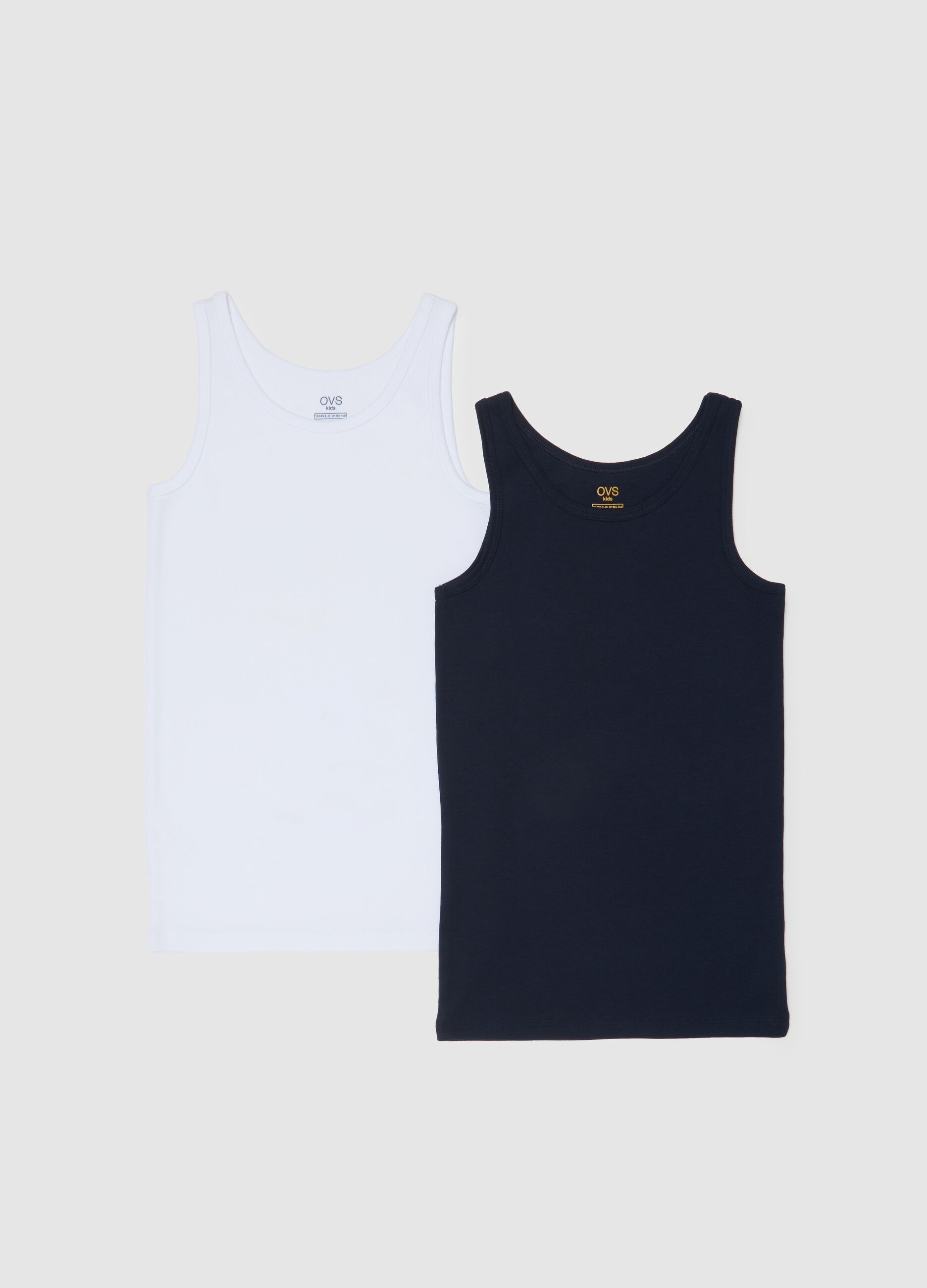 Children's cotton tank tops set, multicolour regular fit