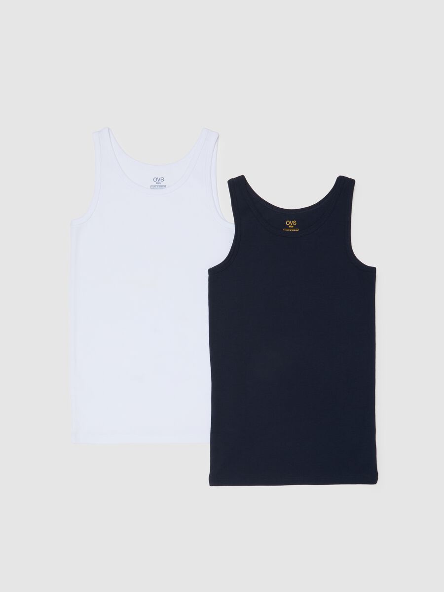 Children's cotton tank tops set, multicolour regular fit_0