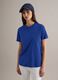 Regular fit blue crew neck cotton T-shirt_2