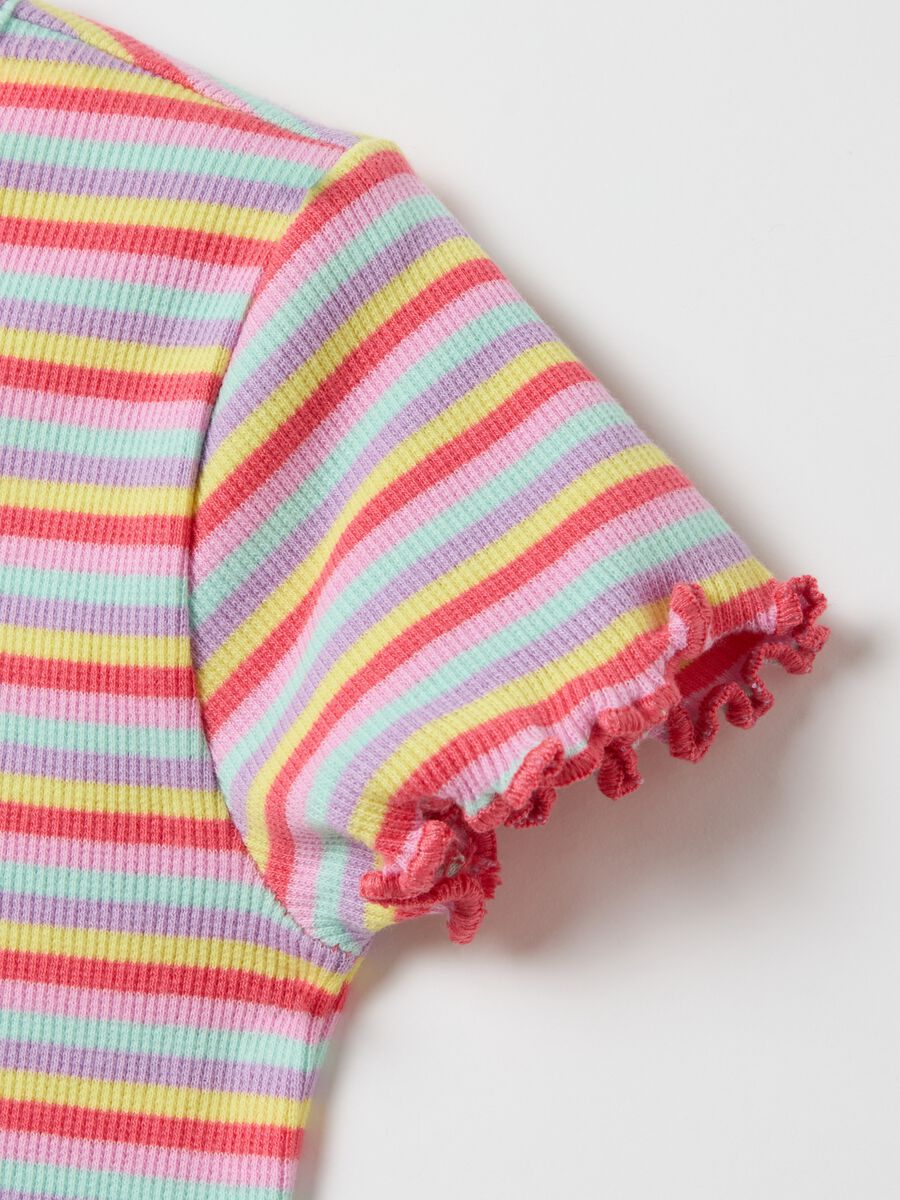Ribbed T-shirt with striped pattern_2