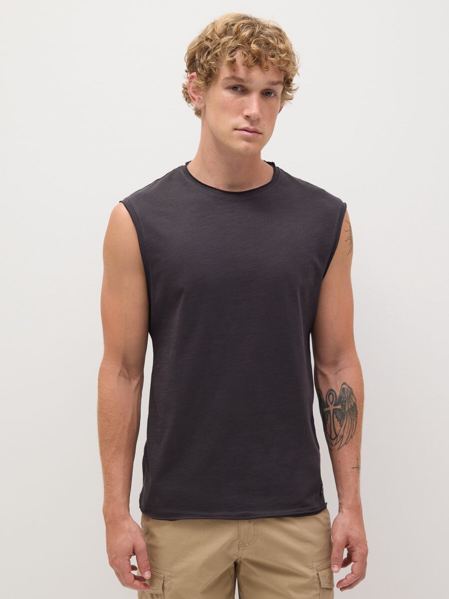 Men's pure cotton regular fit black t-shirt_0