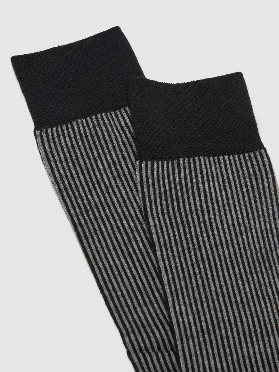 Multicolour Stretch Cotton Long Socks Two-Pack_2