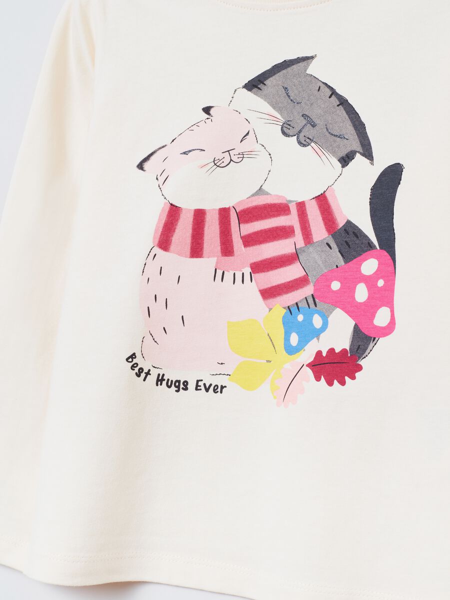T-shirt a maniche lunghe con stampa_1