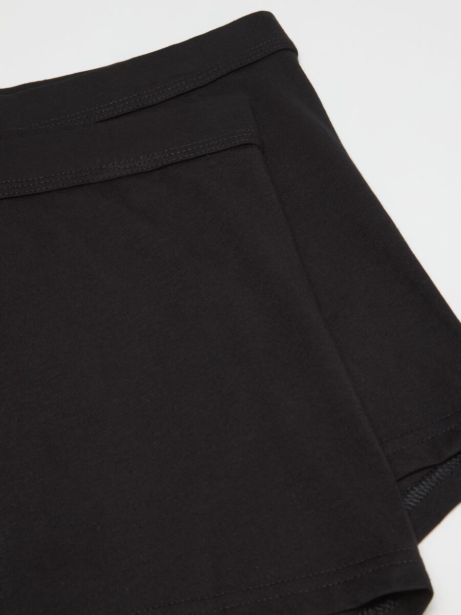 Bipack di boxer in cotone elasticizzato nero_5