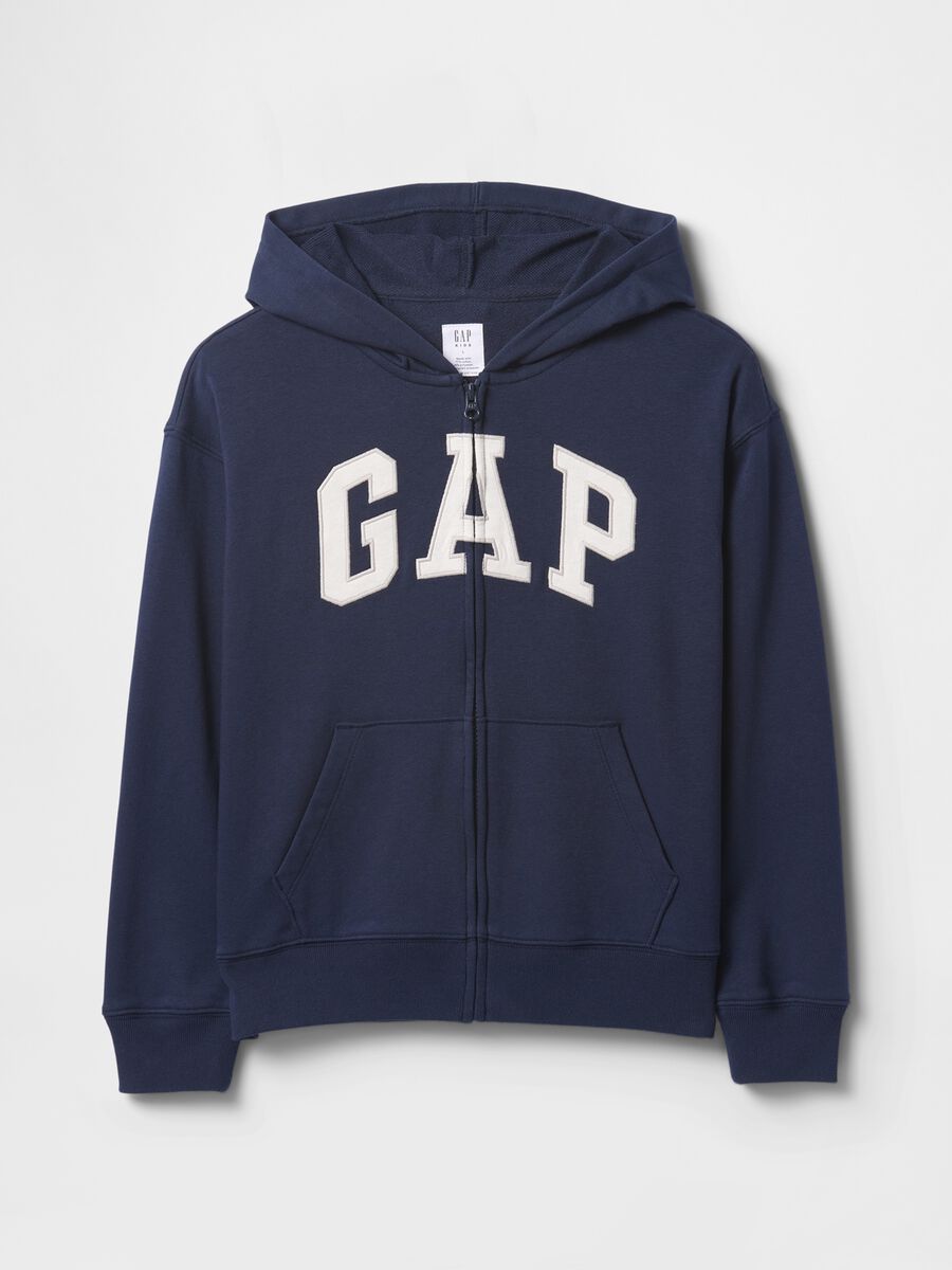 GAP logo hoodie with zip in cotton blend_3