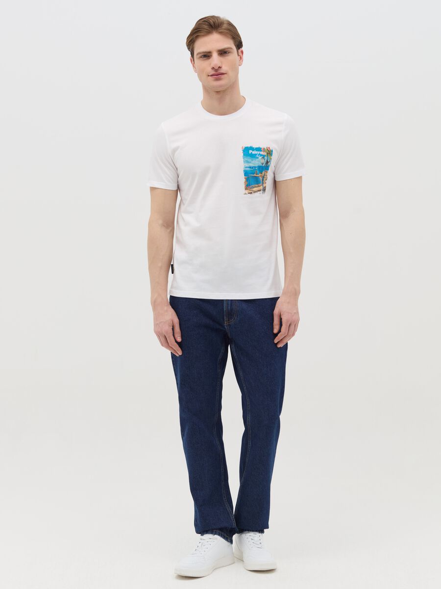 Cotton T-shirt with "Palermo Italy" print_1