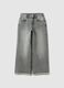 Grey pure cotton culotte jeans for girls with comfortable fit_3