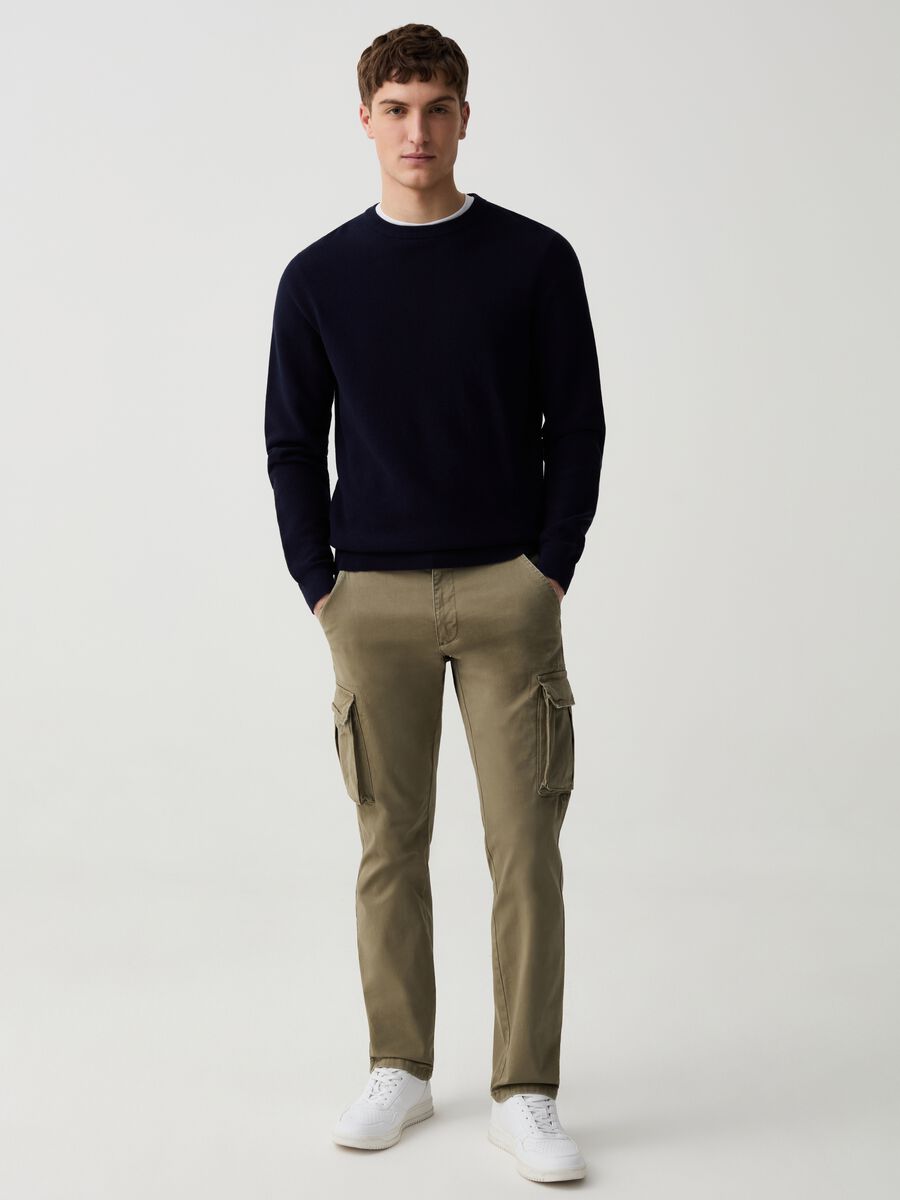 Regular-fit cargo trousers in stretch twill_0