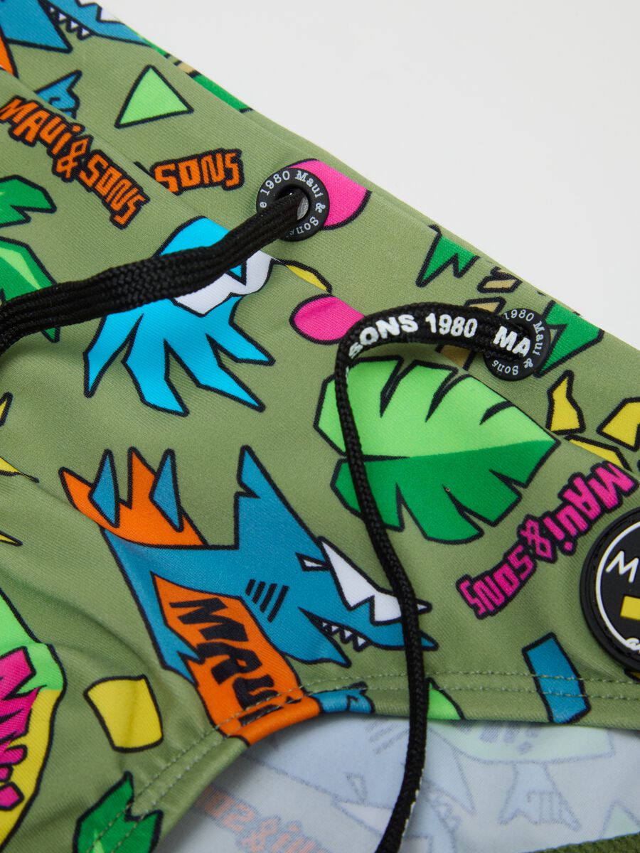 Children's multicolour stretch blend briefs with graphic print_3