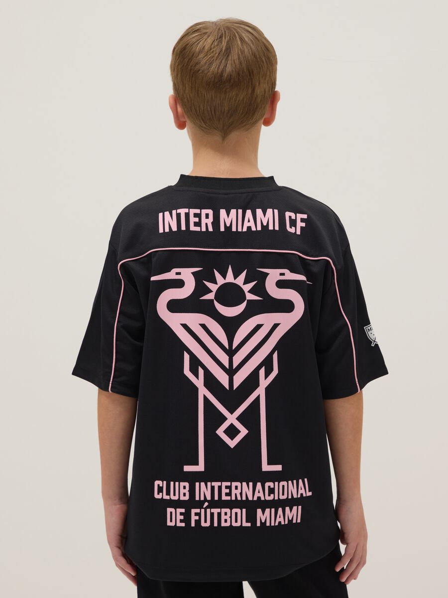 T-shirt in puro cotone nero regular fit Inter Miami CF_1