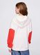 White and red full-zip sweatshirt with hood and logo embroidery_2