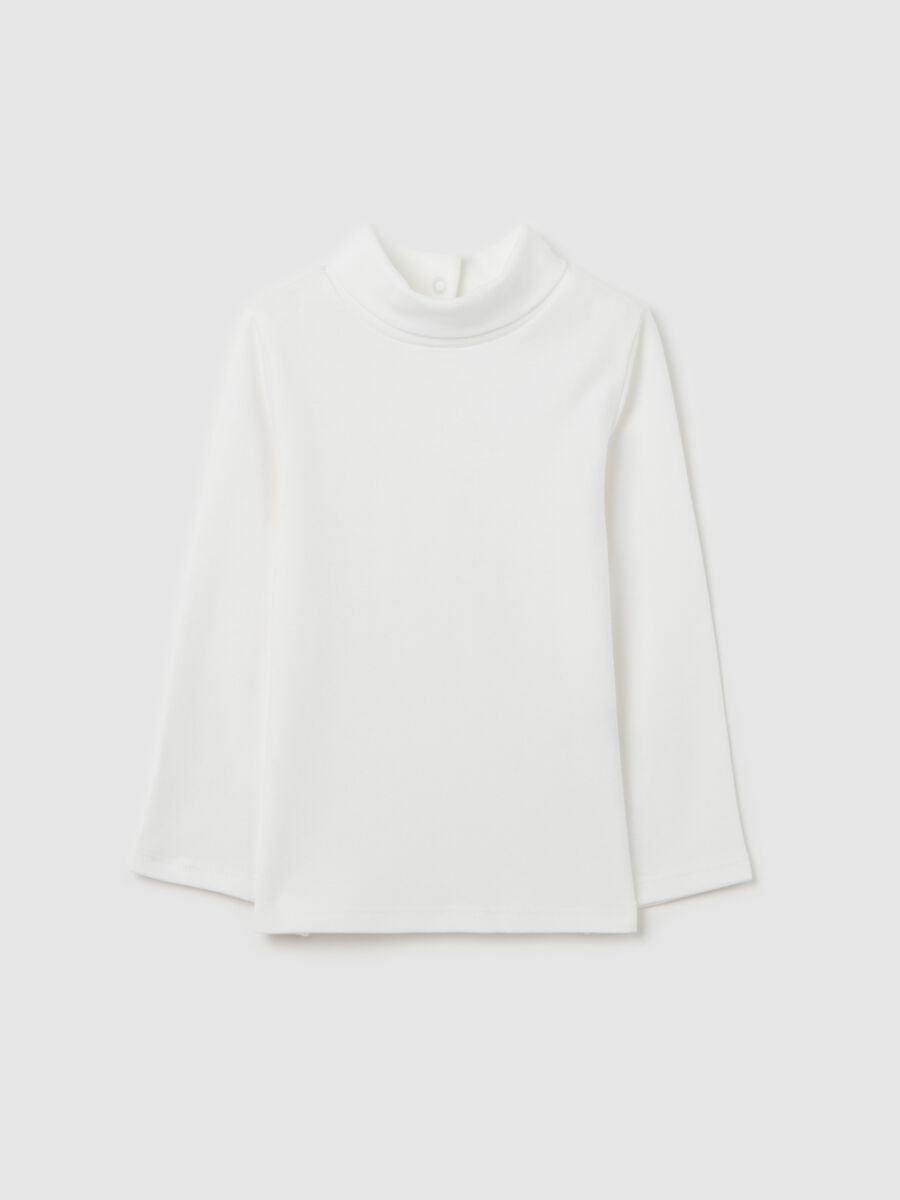 Long-sleeved T-shirt with high neck_0