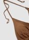 Brown stretch-fabric one-piece swimsuit with braided tie straps_6